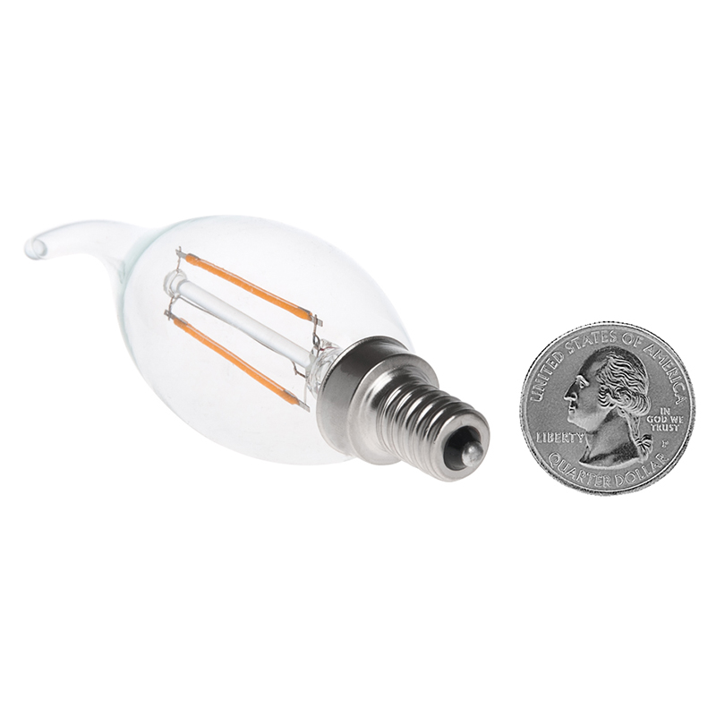 CA10 E12 2W LED Vintage Antique Filament Light Bulb, 25W Equivalent, 4-Pack, AC100-130V or 220-240V CA10 E12 2W LED Vintage Antique Filament Light Bulb, 25W Equivalent, 4-Pack, AC100-130V or 220-240V